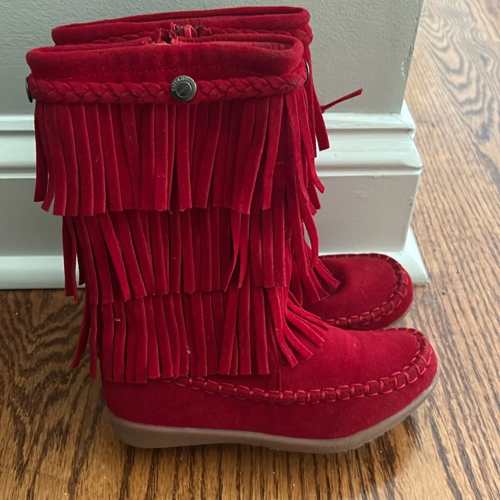 Girls Red Boots
